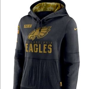 Women's Nike Black Philadelphia Eagles 2020 Salute to Service Hoodie Size XS